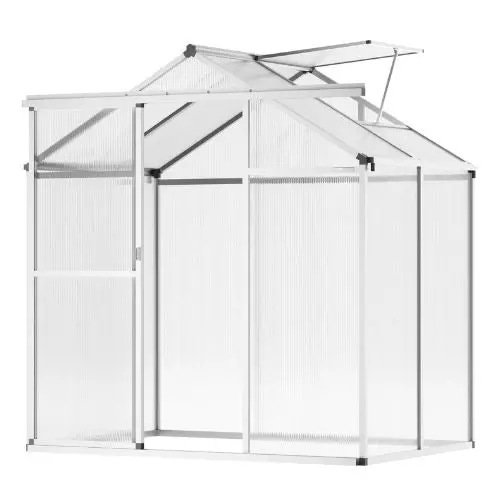 6 X 4' Ft Outdoor Walk-In Greenhouse For Garden Polycarbonate Greenhouse Sng190-2 1