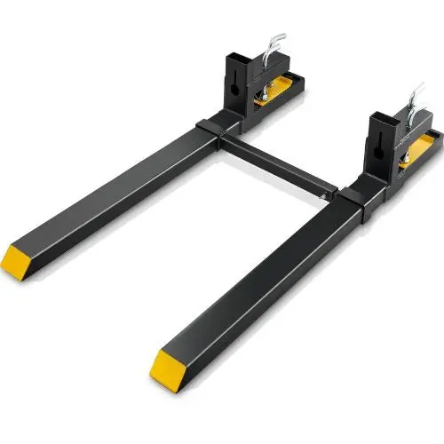 60 Inch Heavy Duty Pallet Forks With Adjustable Stabilizer Bar Tractor Bucket Forks For Tractor Attachments 1