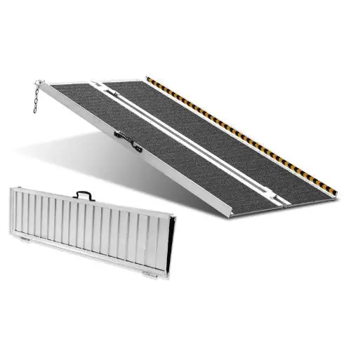 60 Inch Portable Wheelchair Ramp Aluminum Folding Threshold Ramp For Home Steps Stairs Doorways Curbs 1