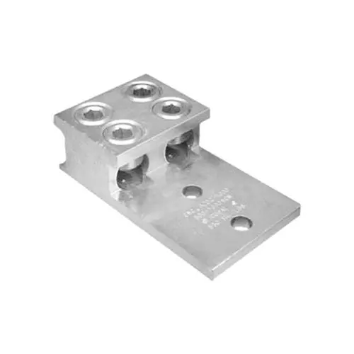 600 Mcm- 4 Awg Dual Conductor Aluminum Mechanical Lug Two Hole Mount 90951 1