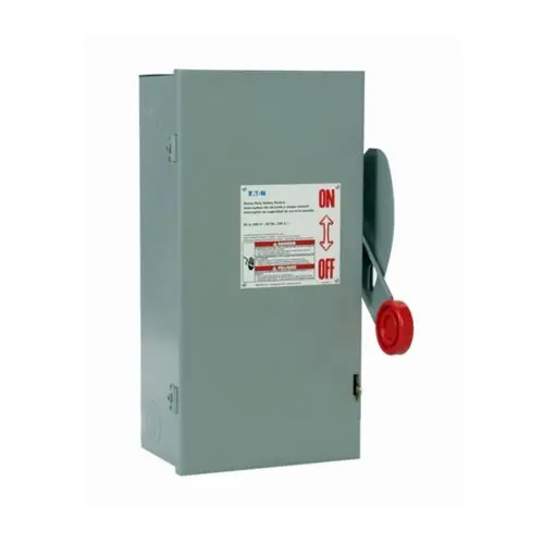 60A 600Vac 250Vdc 3 Pole 200Ka Steel Heavy Duty Safety Switch Dh362ngk 1