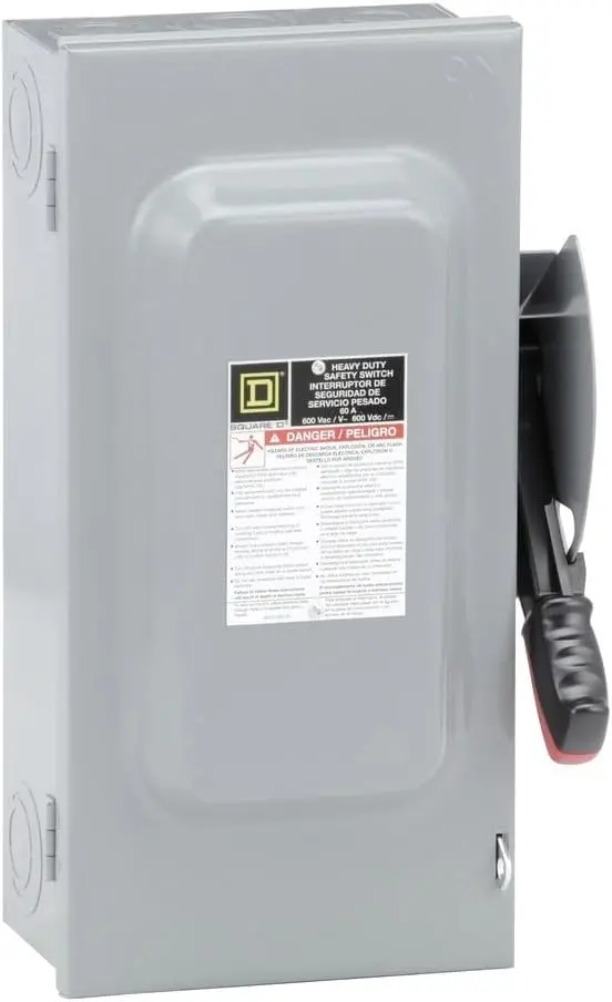 60A 600Vac 600Vdc 4 Wire Single Throw Heavy Duty Safety Switch Hu362n 1