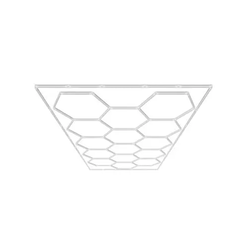 66,300Lm Professional Honeycomb Modular Hexagon Led Ceiling Lights Fixture 15 Panel Setup 1