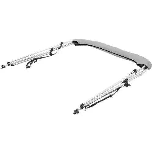 6'L X (61"-66")W X 46"H 3 Bow Boat Bimini Tops With Aluminum Alloy Frame Waterproof 2