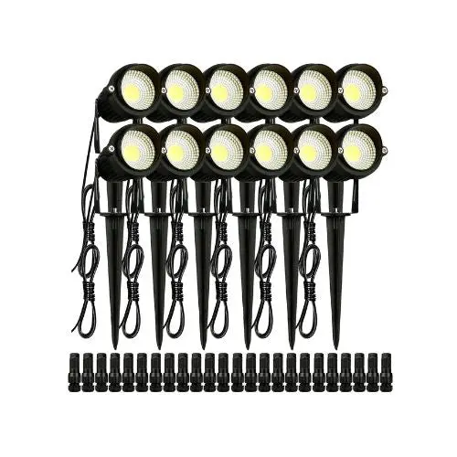 6W Waterproof Warm White Outdoor Landscape Lighting Kit With Connectors 12V/24V 1