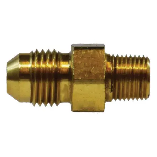 7/16 Inch Male Jic 1/4 Inch Mip 1.37 Inch Brass Straight Adapter 28702 1