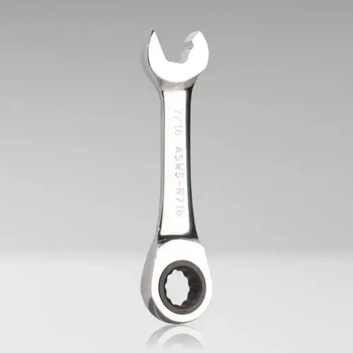 7/16" Ratcheting Stubby Speed Wrench Asws-R716 (Pack Of 3) 1