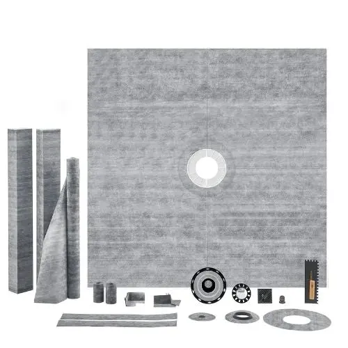 72 X 72 In Shower Curb Kit With Central Flange Waterprooffor Bathroom 1