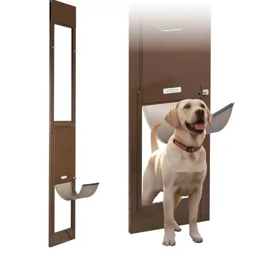 75-81 Inch Dog Door For Sliding Glass Door Adjustable Height For Renters 1