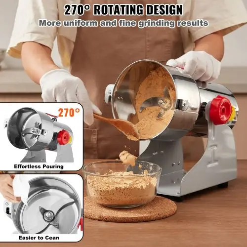 750G 2000W High-Speed Electric Grain & Spice Grinder – Stainless Steel Swing Type Pulverizer For Dry Ingredients 1