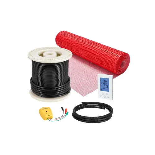 80 Sq.Ft Electric Heated Floor Mat System With Decoupling Membrane Shhc-960 1