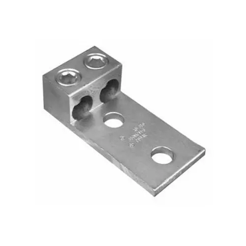 800 Mcm–1/0 Awg Aluminum Power Connector Lug 2 Conductor Dual Hole Bulk 90845B (Pack Of 50) 1