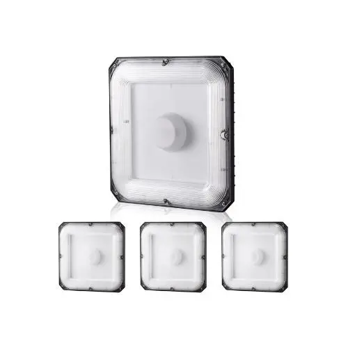 80W Outdoor 4 Pack Led 8800Lm 5000K Daylight Canopy Ceiling Lighting Fixtures Kit For Garage & Warehouse 1