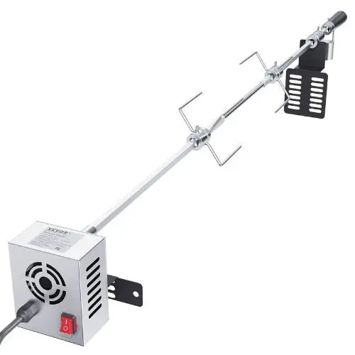 81.3 Cm/99.1 Cm Universal Grill Rotisserie Kit Bbq Roaster Spit Rod Electric Motor 1