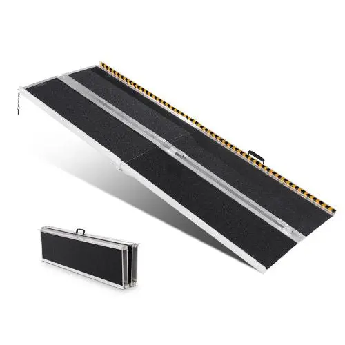 84 Inch Portable Wheelchair Ramp Aluminum Folding Threshold Ramp For Home Steps Stairs Doorways Curbs 1