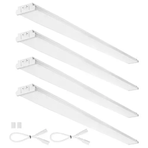 8Ft Led Wraparound Light 110W 10000Lm Flush Mount Shop Light 6500K Daylight Ceiling Fixture Fcc Listed (4 Pack) 1