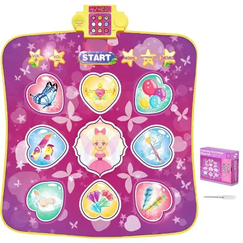 9-Button Dance Mat Electronic Play Pad With 3 Game Modes 8 Challenge Levels For 3+ Year Old Girls 1