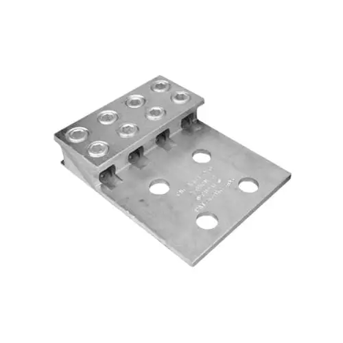 Aluminum Mechanical Lug 4 Port 600 Mcm–2 Awg Four Hole Mount 90966 1