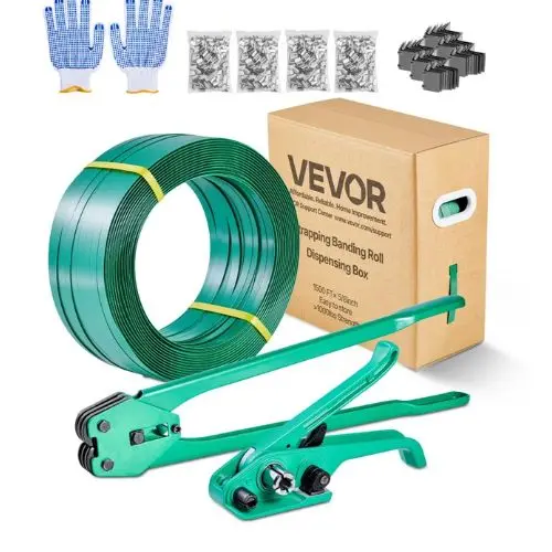 Banding Strapping Kit Heavy Duty Banding Sealer Tool With 1500 Ft Pet Band Plastic Pallet Packaging Strapping Kit 1