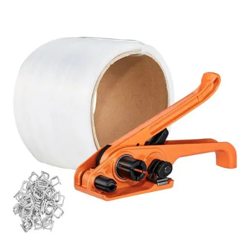 Banding Strapping Kit With Strapping Tensioner Tool 328 Ft Length Woven Strapping Cord Band Pallet Packaging Strapping Banding Kit 1