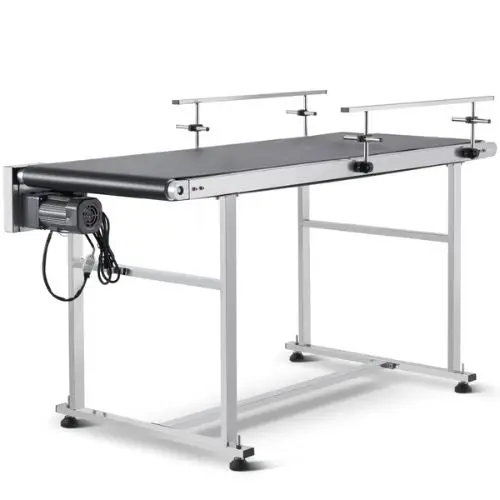 Belt Conveyor 59 X 23.6 Inch Conveyor Table Heavy Duty Stainless Steel Motorized Belt Conveyor For Inkjet Coding Applications Powered Pvc Belt 1
