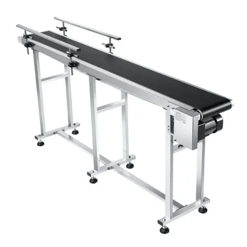 Belt Conveyor 71 X 7.8 Inch Conveyor Table Heavy Duty Stainless Steel Motorized Belt Conveyor For Inkjet Coding Applications Powered Pvc Belt 1