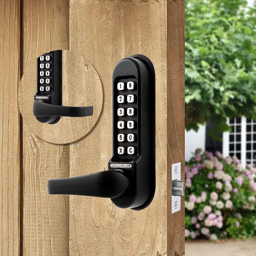 Black Marine Heavy Duty Code Free Mechanical Locks With Marine Tubular Latch And Back To Back Marine Tubular Latch 2