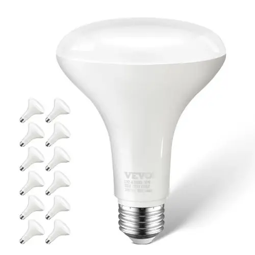 Br30 Led Flood Light Bulbs 850Lm E26 Base 3000K Warm White Stepless Dimmable15000h Lifetime (12 Pack) 1
