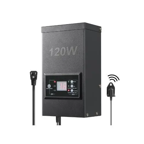 Compact Intelligent 120W Outdoor Lighting Transformer With Photocell Control For Pathway, Garden & Pool Lighting 1