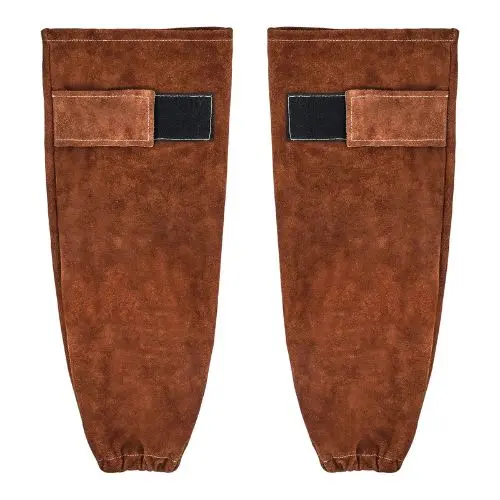 Cowhide Leather Safety Welding Sleeves – Heat & Flame Resistant Arm Guards For Welding Blacksmithing & Gardening 1