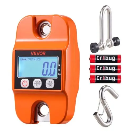 Digital Crane Scale Handheld Hanging Scale With Cast Aluminum Case & Lcd Display Auto-Off Setting For Farm Hunting Fishing Orange 1