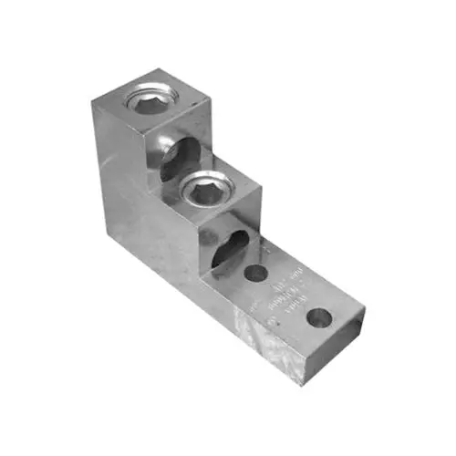 Dual Conductor Aluminum Panelboard Lug 600 Mcm–2 Awg 2 Hole Mount 90914 1