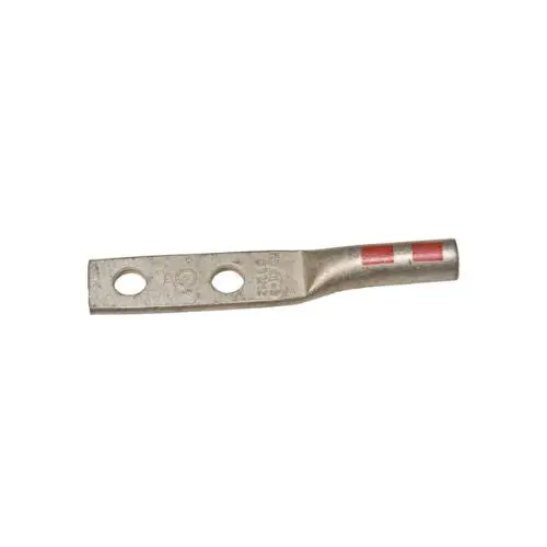Electrical 3/8 Stud Copper Compression Lug 1/0 Awg 2 Hole Long Barrel Design With 1 Spacing Pink 94348 1