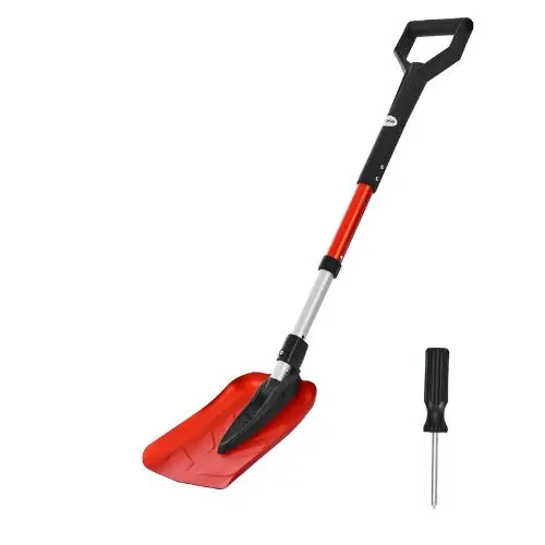 Foldable Snow Shovel, 9 In Blade, Adjustable 36–40 In, Aluminum Alloy, D-Handle, Lightweight 1