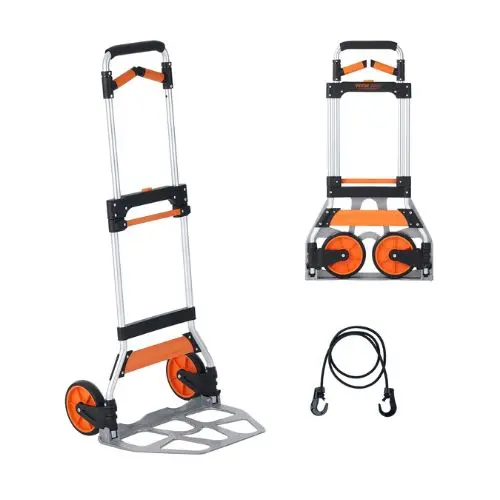 Folding Hand Truck 309 Lbs Load Capacity Aluminum Portable Cart Convertible Hand Truck And Dolly With Telescoping Handle 1