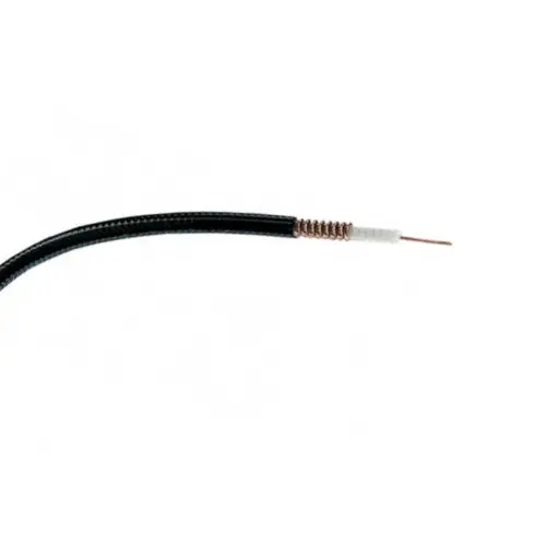 Fsj4-50B Heliax Superflexible Foam Coaxial Cable, 1/2 In, Corrugated Copper Black Pe Jacket 1