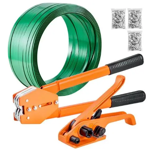 Heavy Duty Banding Sealer Tool With 1000 Ft Length Pet Band Plastic Manual Pallet Packaging Strapping Kit 1