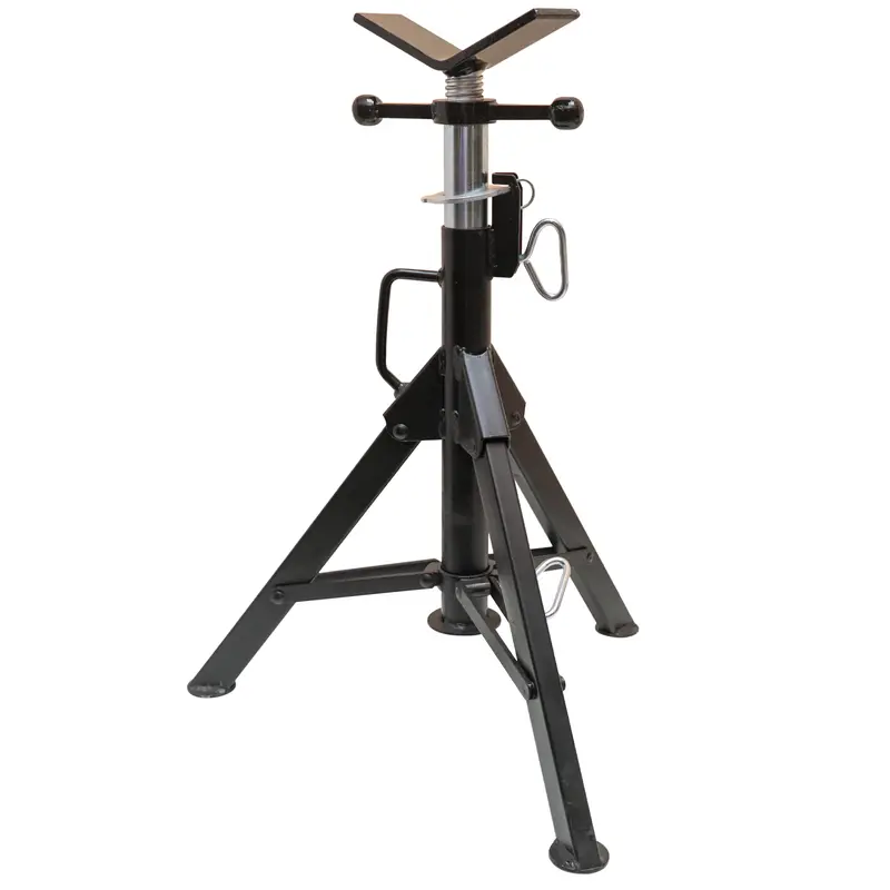 Heavy-Duty Folding Pipe Stand 3000 Lb Capacity With Carry Handle And Double Key Lock Black Gs3900 1
