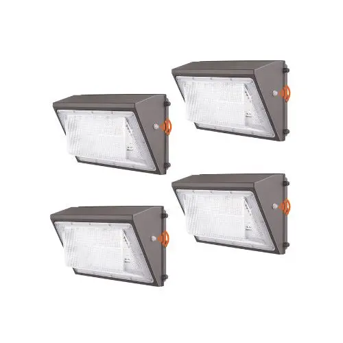 Heavy Duty Outdoor 120W Led Wall Mount Security Lighting Fixture With Photocell Sensor 4 Pack 1