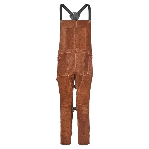 Heavy Duty Split Leg Cowhide Welding Apron – Flame & Heat Resistant Safety Apron With 3 Tool Pockets (L Size) 1