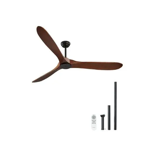 High Performance 72-Inch Ceiling Fan With Remote Controlled Modern Wood Blade Design 1