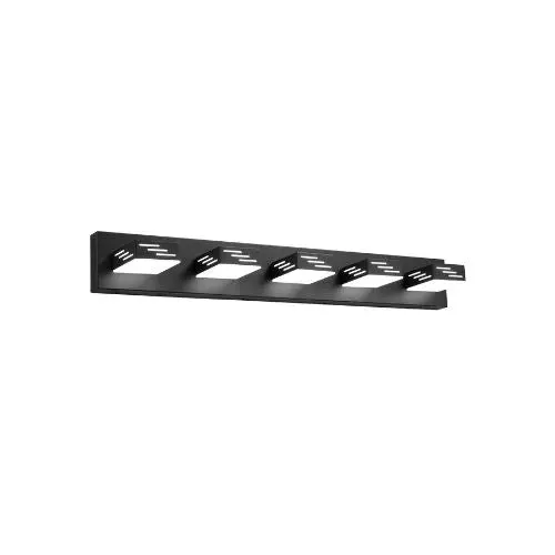 Ip44 Waterproof Modern 5 Light Led Vanity Wall Light Bar With Black Finish For Bathroom & Hallway 1
