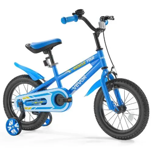 Kids 14" Bmx Style Bike With Training Wheels – Easy-Assemble Bicycle For Boys & Girls (Rider Height 2.95–3.77 Ft) 1