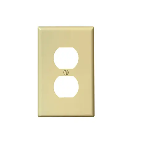 Leviton 1 Gang Duplex Outlet Wallplate Midway Size Ivory Pj8-I 1