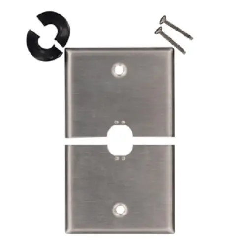 Leviton 1-Gang Hole Device Telephone Cable Wallplate Stainless Steel S751-N 1