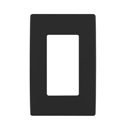Leviton 1-Gang Screwless Snap On Wallplate Onyx Black Rewp1-Ob 1