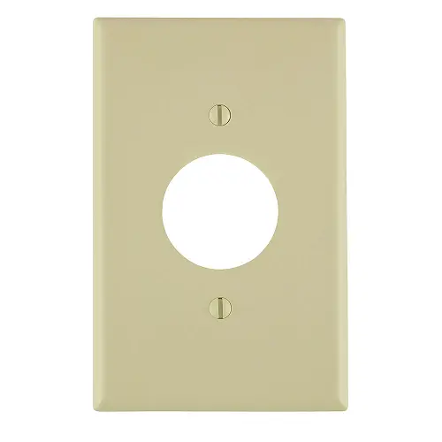 Leviton 1 Gang Single 1.406 Hole Outlet Wallplate Midway Size Ivory Pj7-I 1