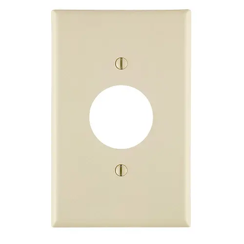 Leviton 1 Gang Single 1.406 Hole Outlet Wallplate Midway Size Light Almond Pj7-T 1
