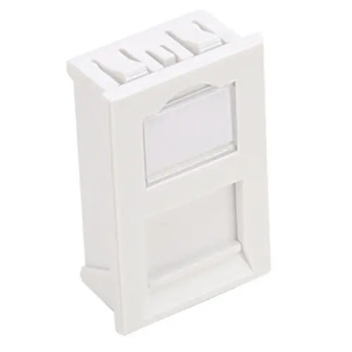 Leviton 1 Port 25Mm X 38Mm Flat Wallplate Insert White Li137-1W1 1