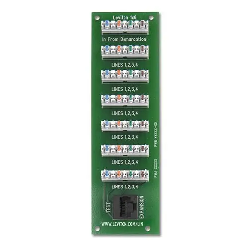 Leviton 1 X 6 Bridged Telephone Expansion Board 47609-F6 1